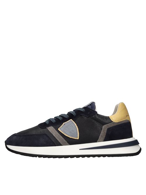 Sneakers in pelle e camoscio PHILIPPE MODEL | TYLU WX07BLU-GRIGIO-GIALLO